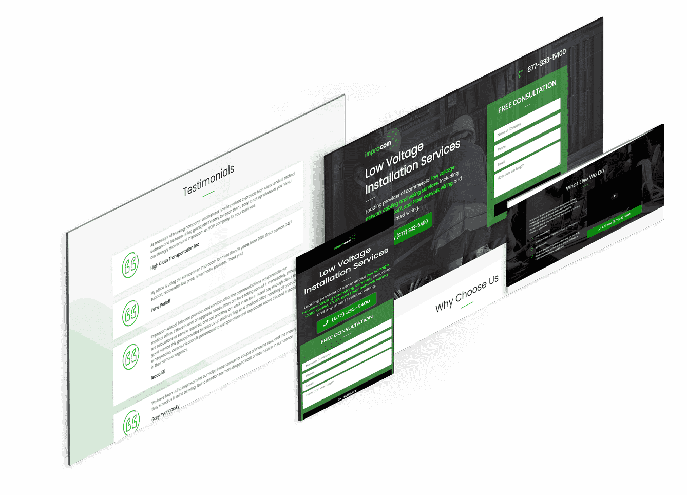Landing Page Design for Paving Contractor