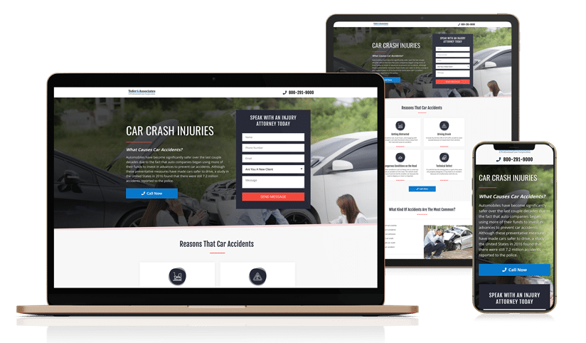 Landing Page Design for Car Accedent Attorney Landing Page Design for Car Accident Attorney