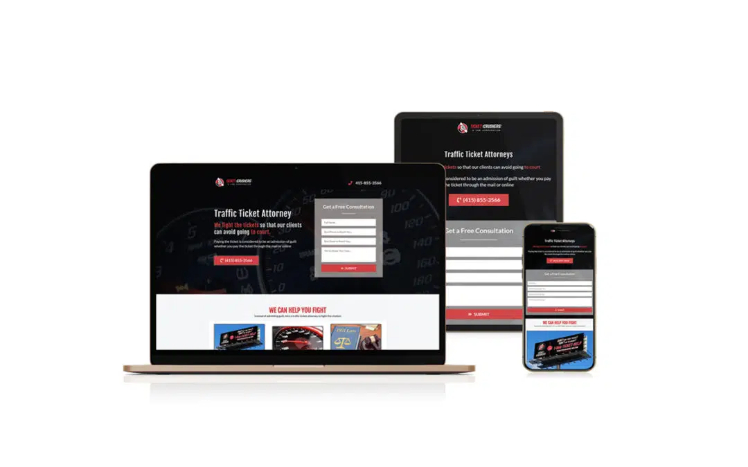 Landing Page Design for Traffic Ticket Attorney