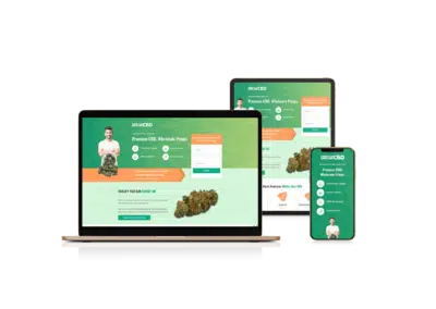 Landing Page Design for Hemp Products Seller