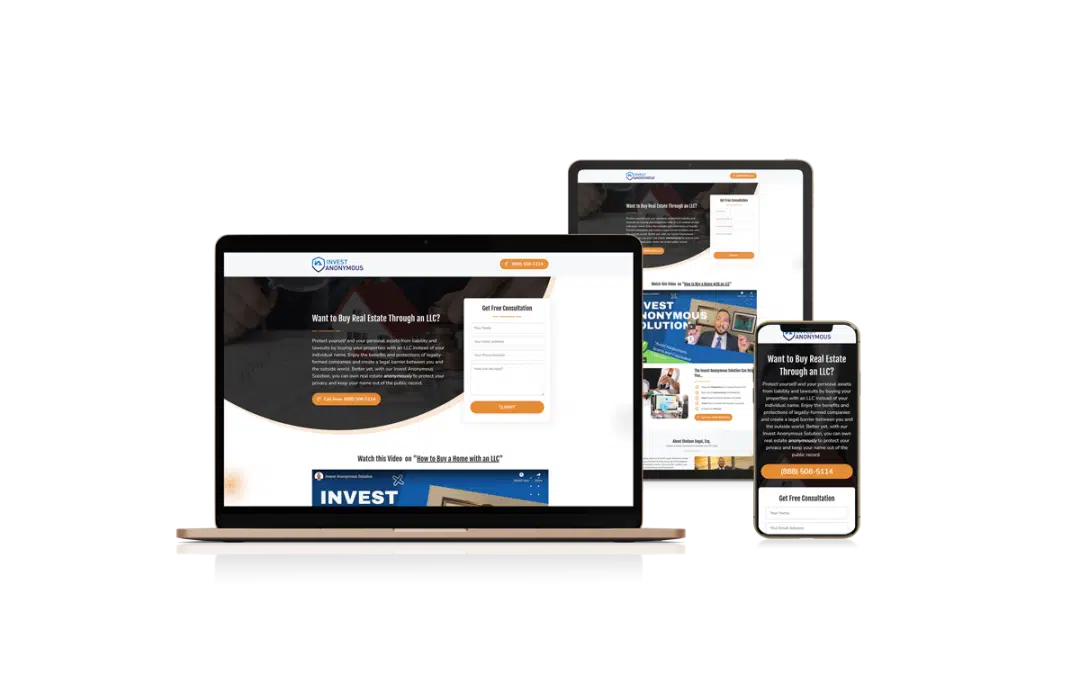 Landing Page Design for Investment Lawyer
