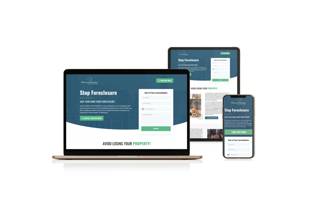 Landing Page Design for Foreclosure Lawyer