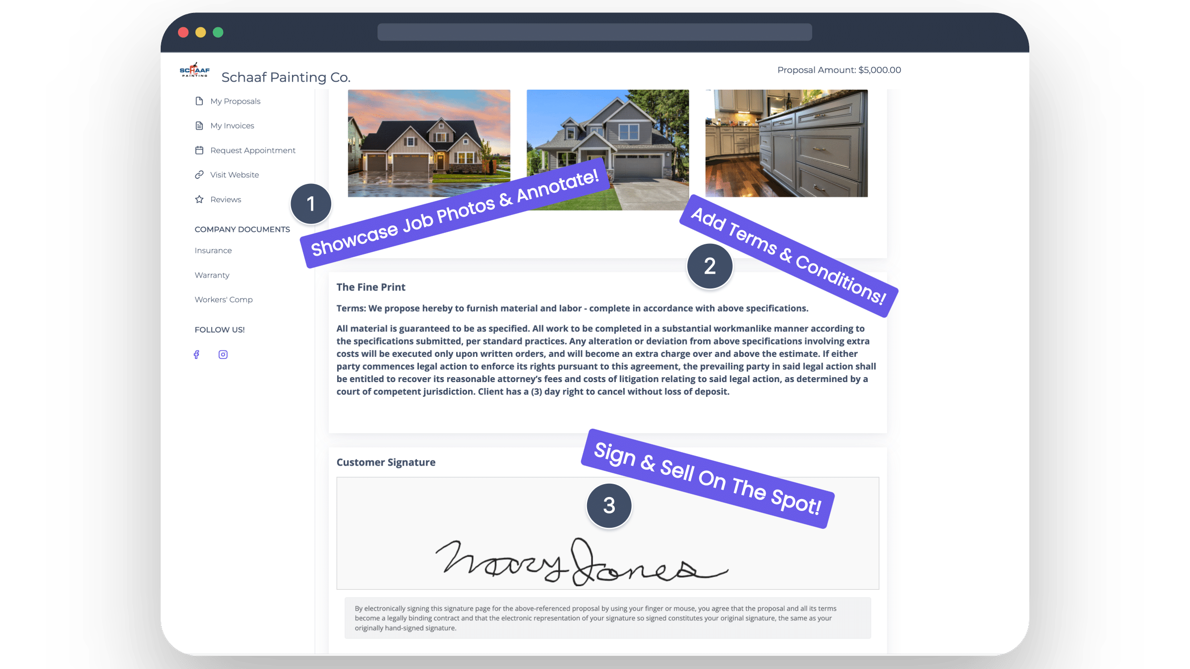 Create Stunning Proposals, E-Sign, and Collect Payments