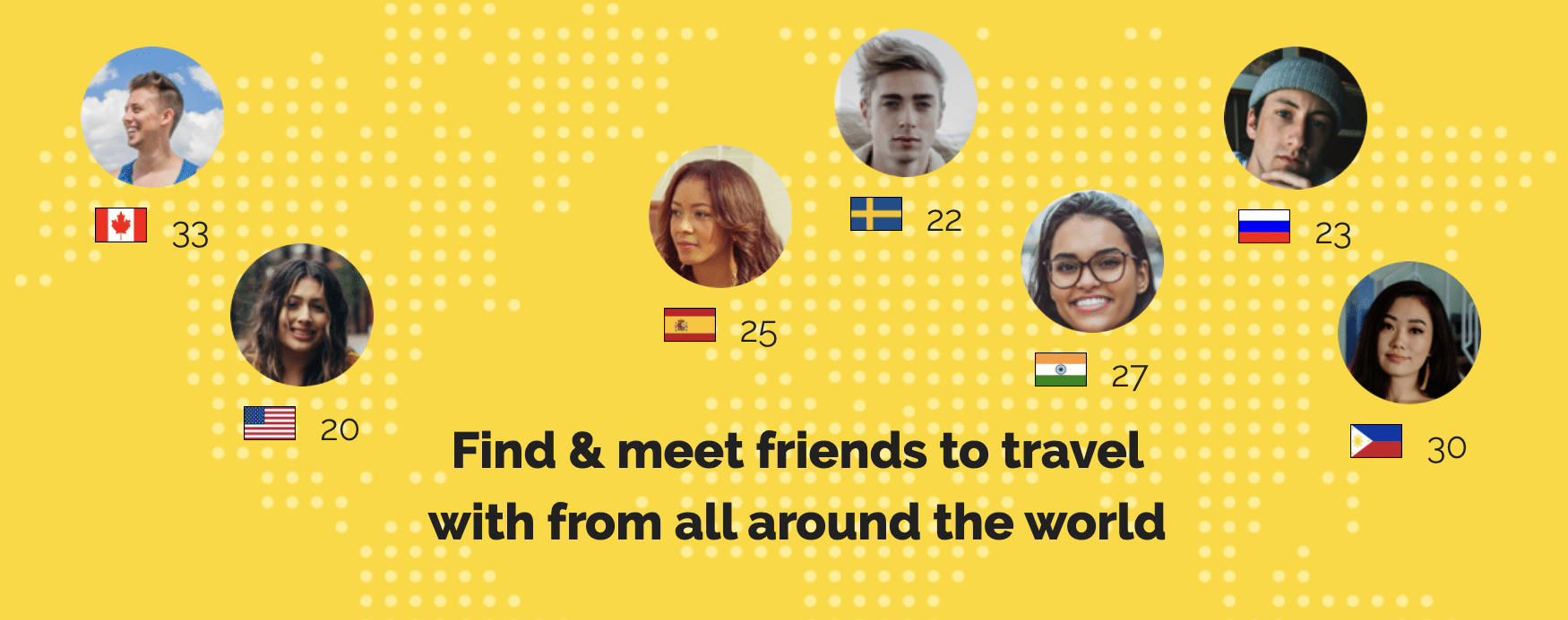 Find & meet friends to travel with from all around the world