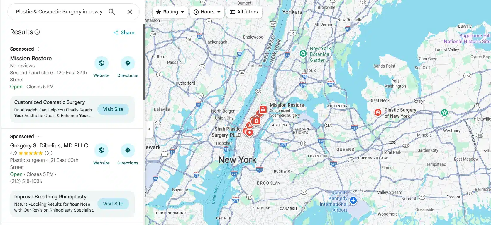 Plastic Cosmetic Surgery in New York