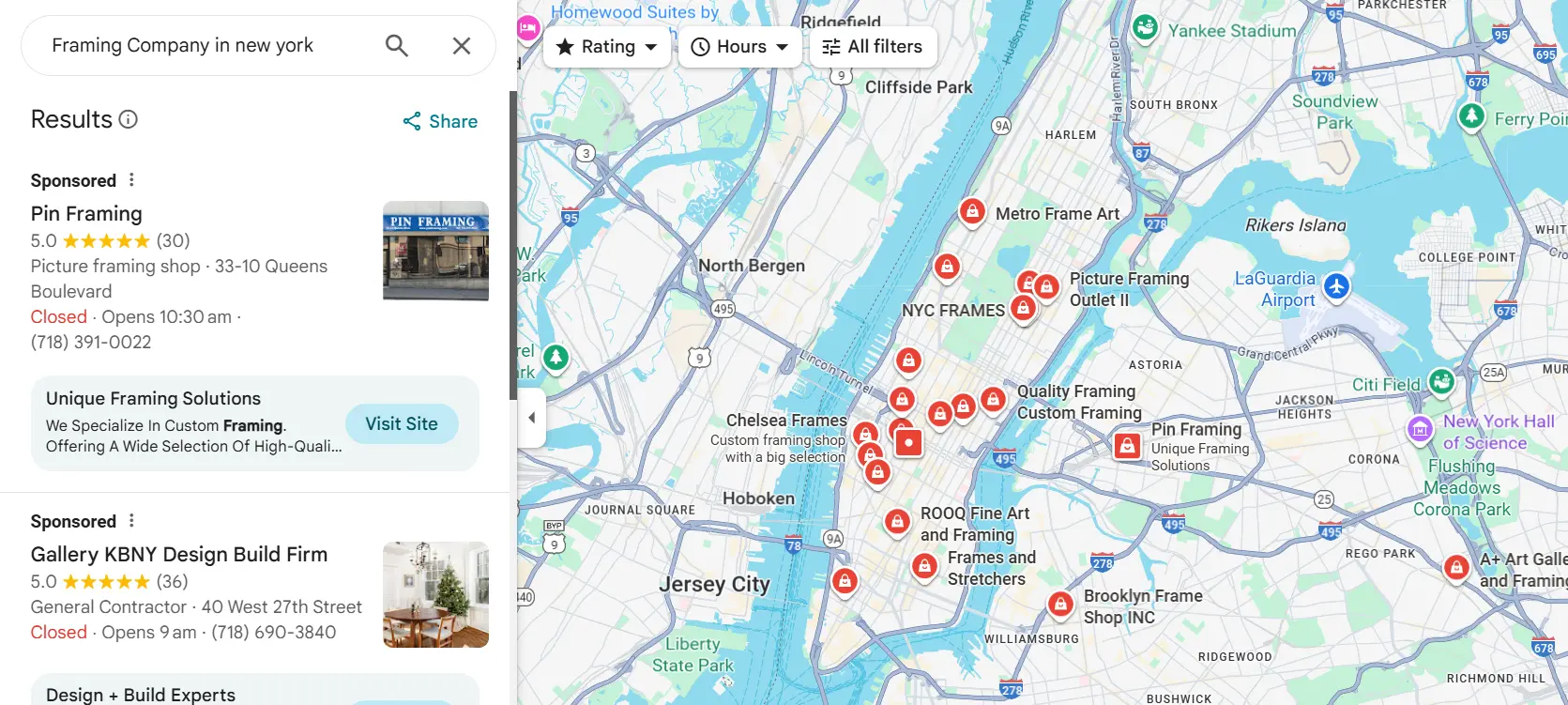 Framing Company in new york