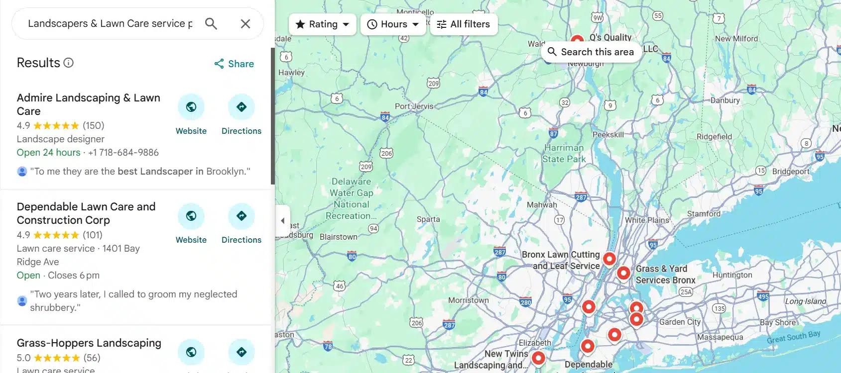 Landscapers Lawn Care service providers in new york