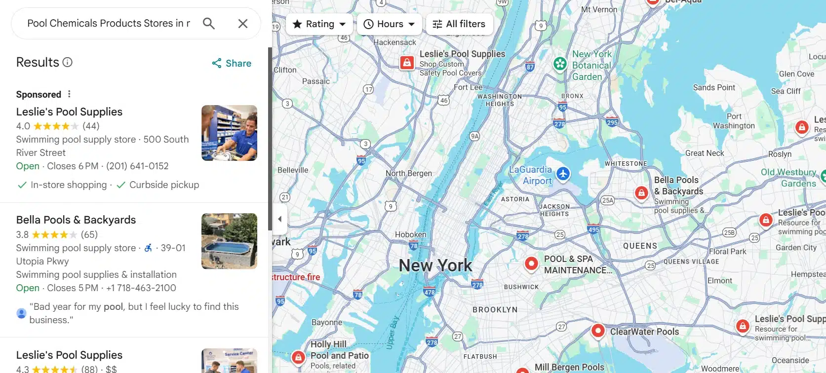 Pool Chemicals Products Stores in new york