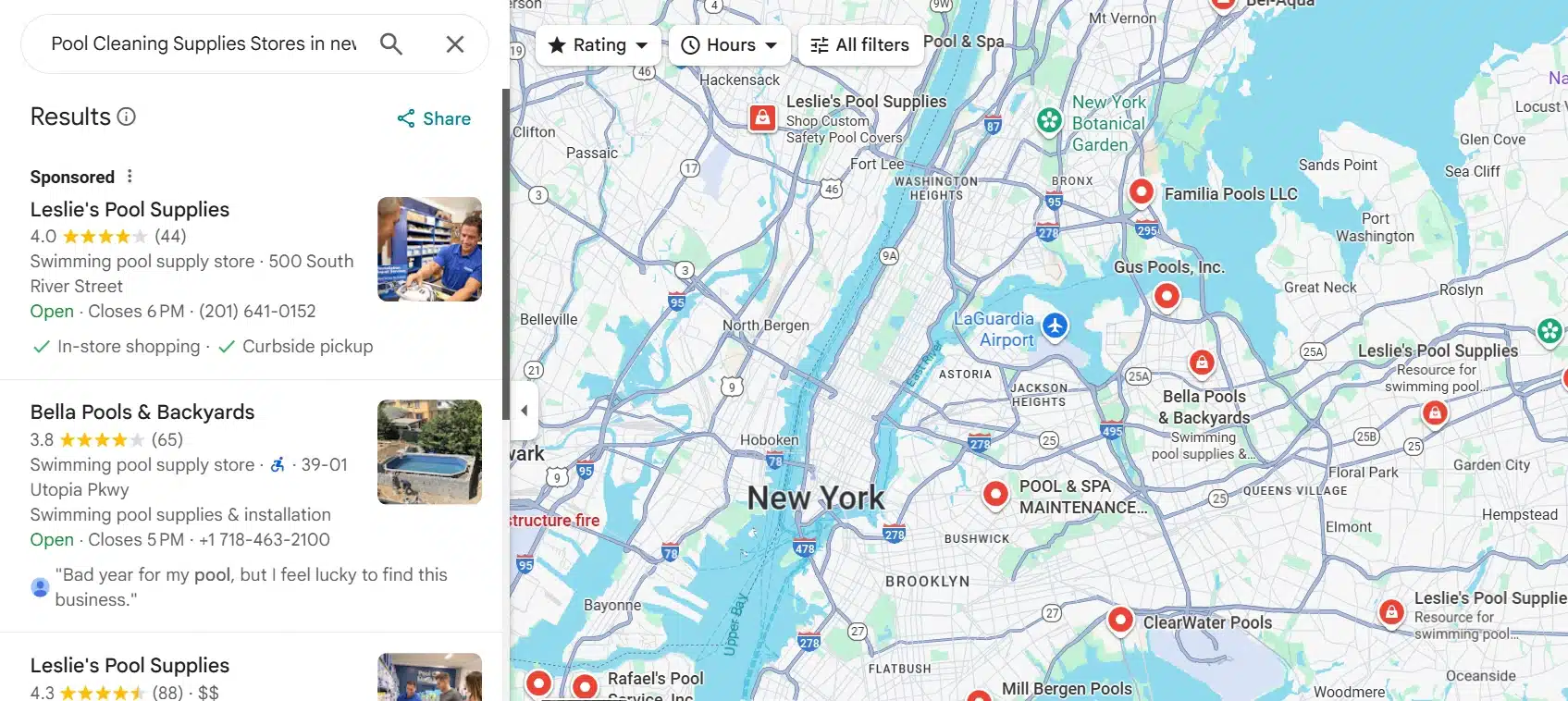 Pool Cleaning Supplies Stores in new york