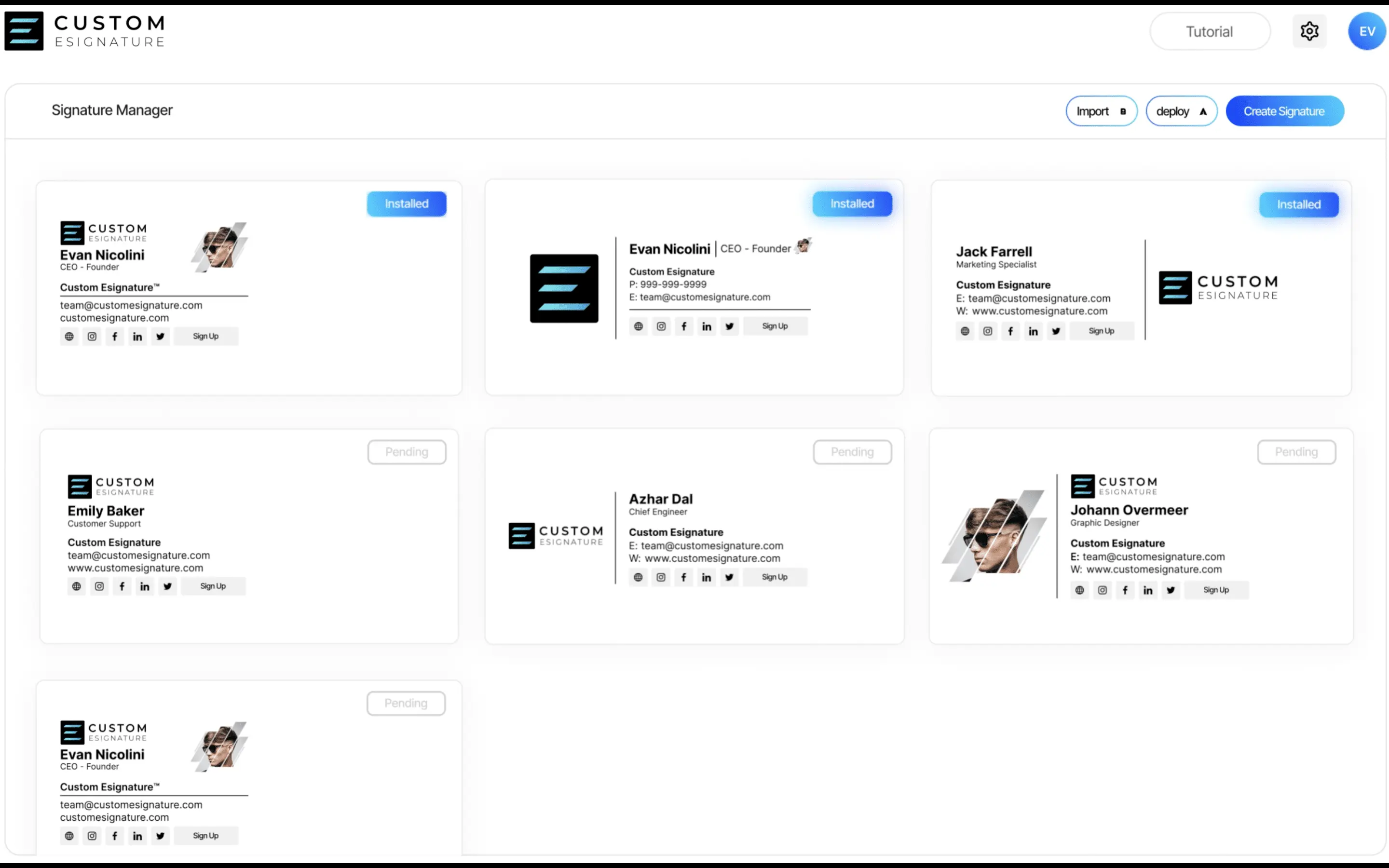 Custom Esignature AI Logo Animation