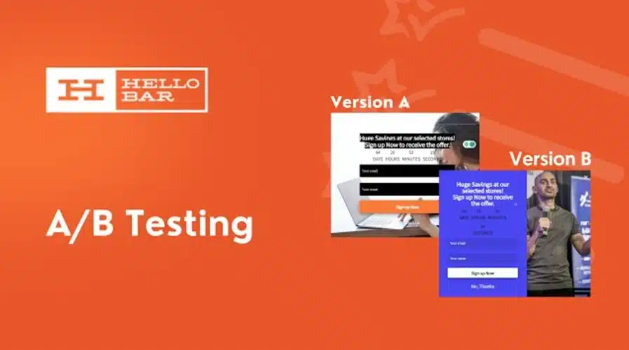 HelloBar AB Testing CRO