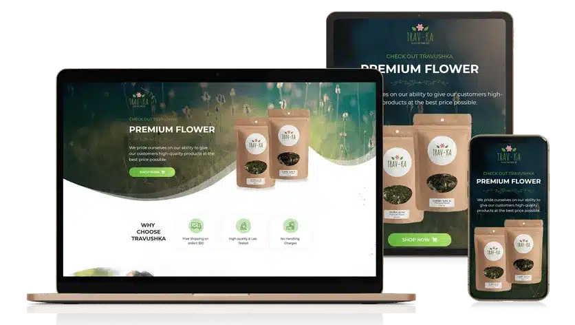 Landing Page for Hemp Travushka 1