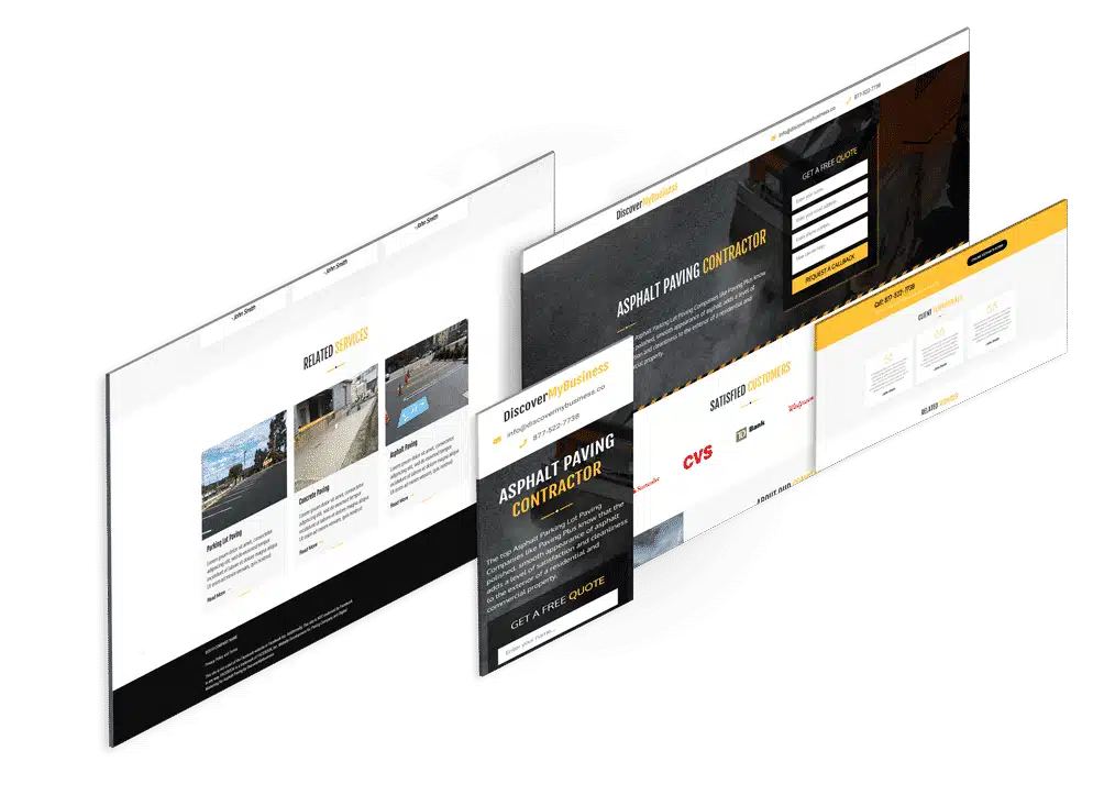 Landing Page Design for Paving Contractor 2