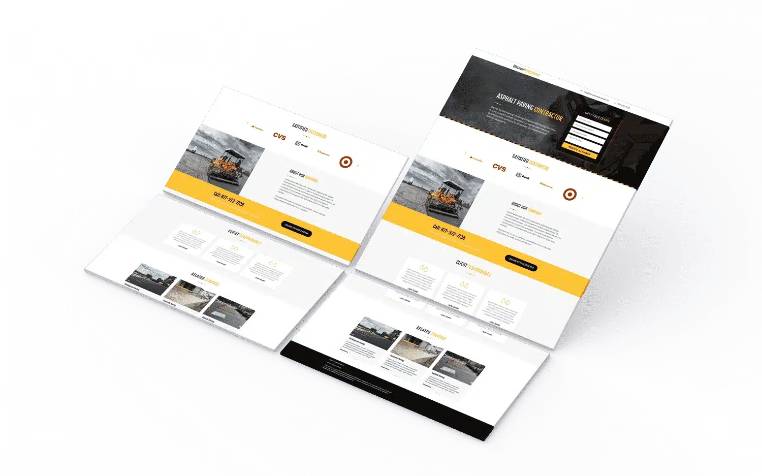 Landing Page Design for Paving Contractor 3