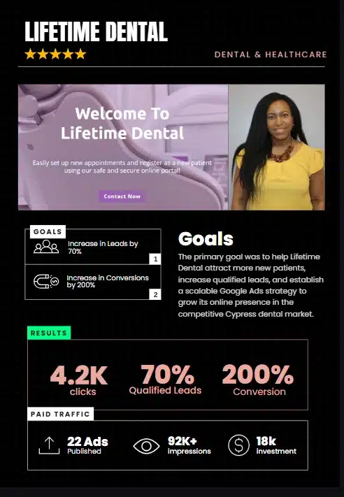 Case study for Lifetime Dental