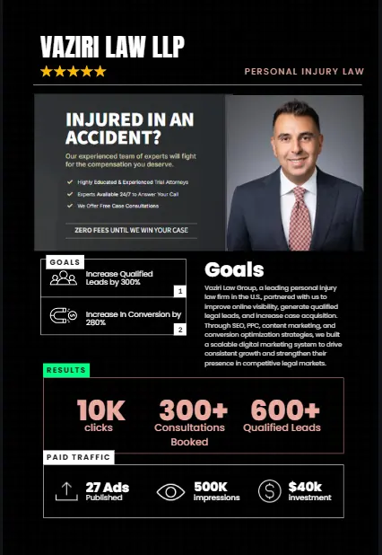 Case study for Vaziri Law LLP