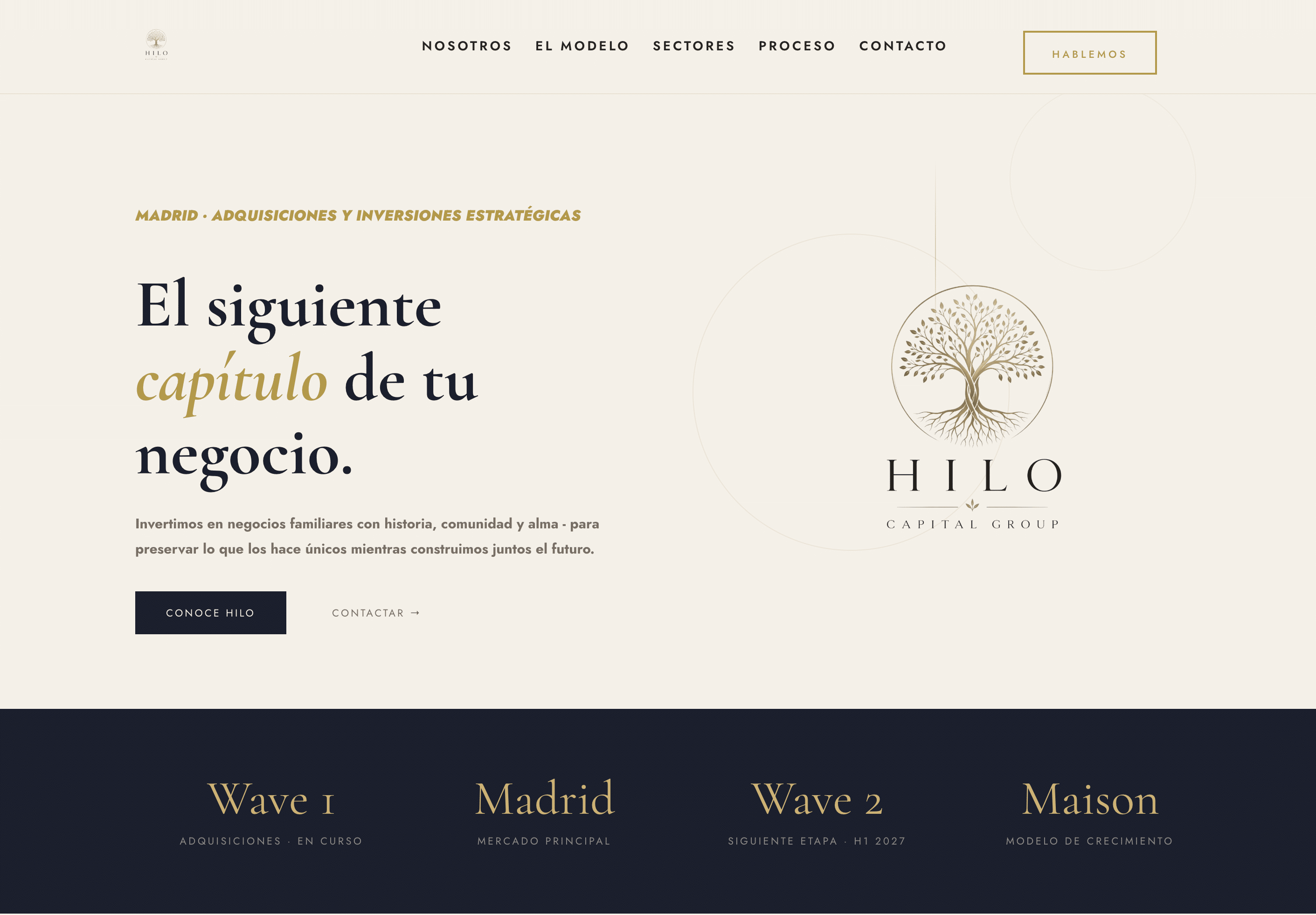 Spanish web design case study for Hilo Capital Group
