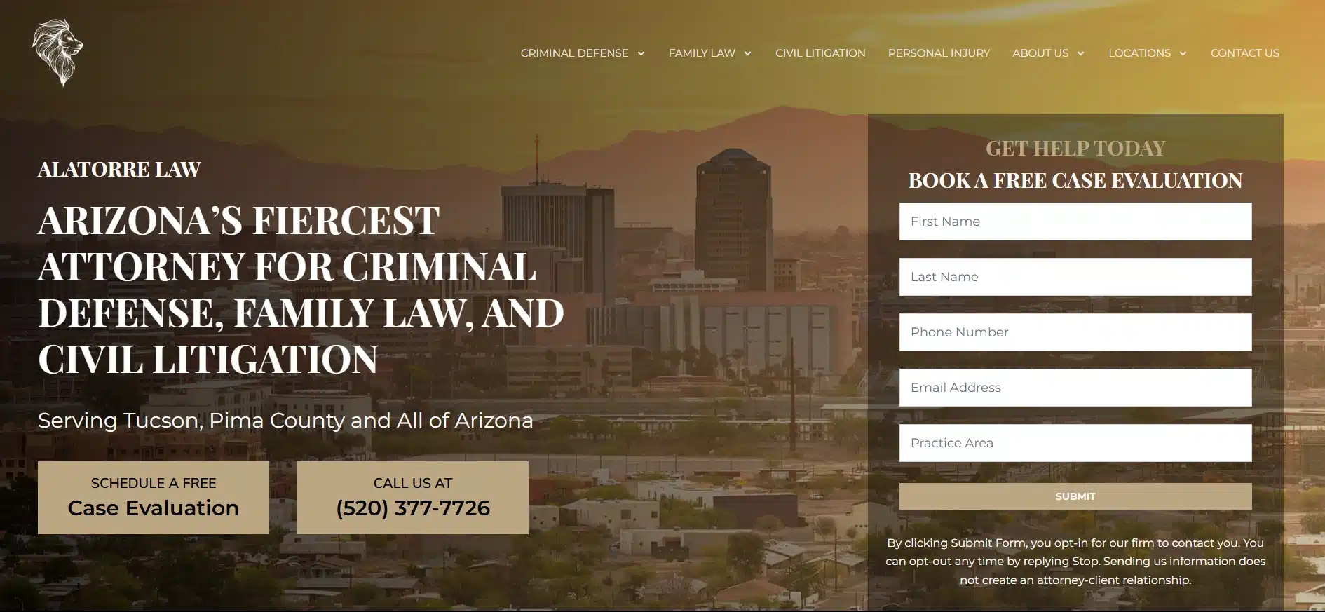 Alatorre Law website
