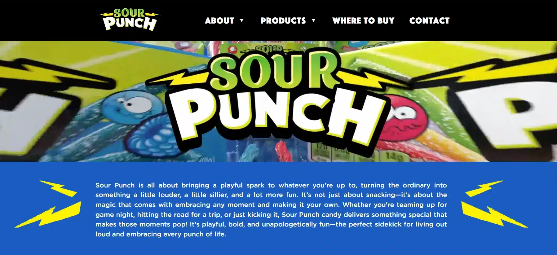 Sour Punch direct to consumer storefront by American Licorice Company