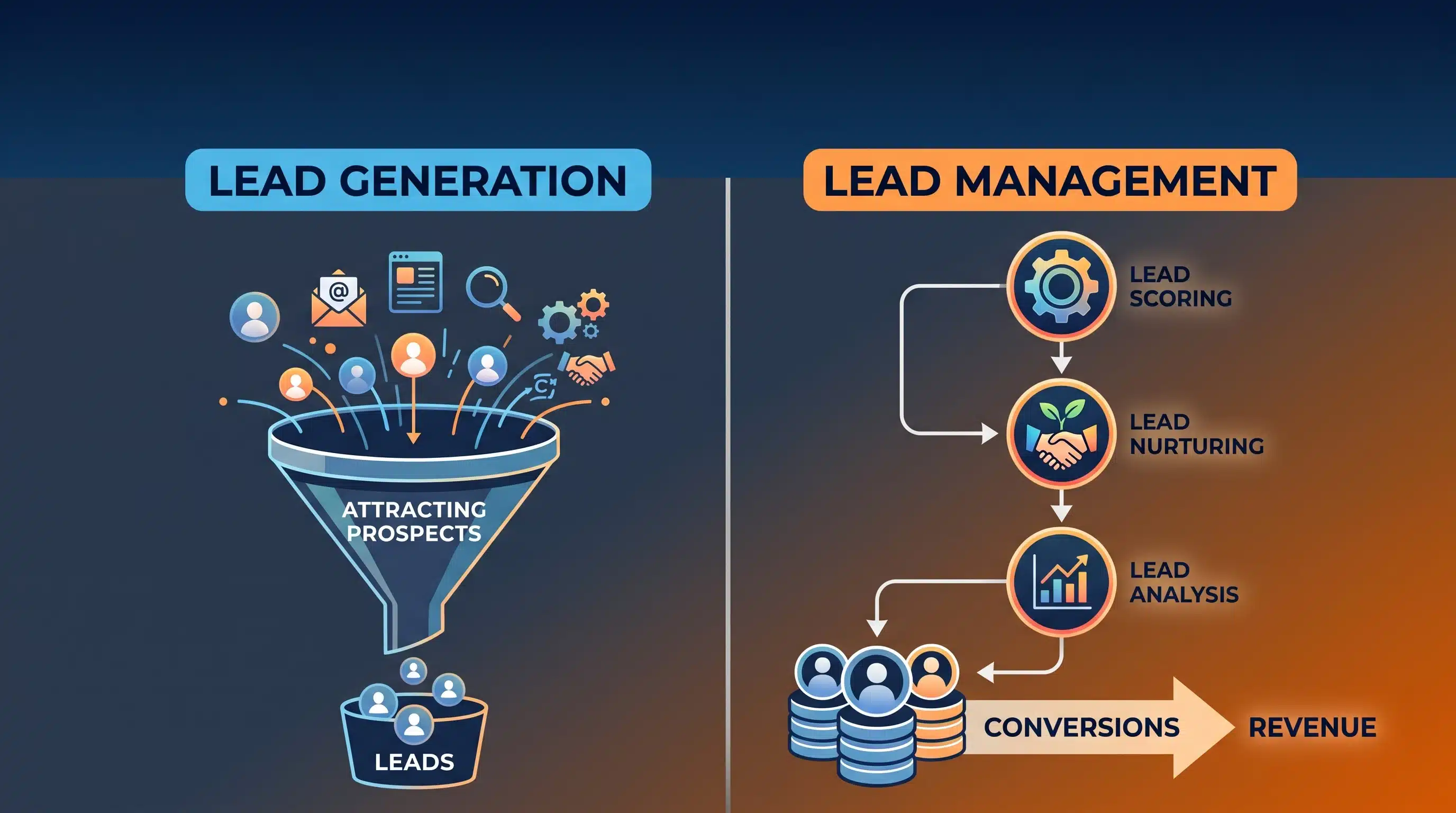 Lead Management vs Lead Generation