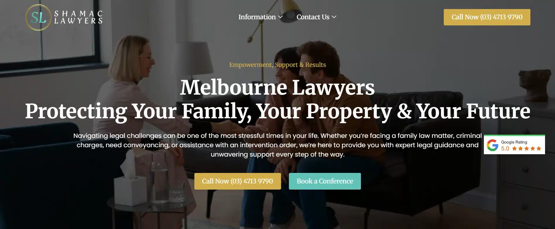 Shamac Lawyers website