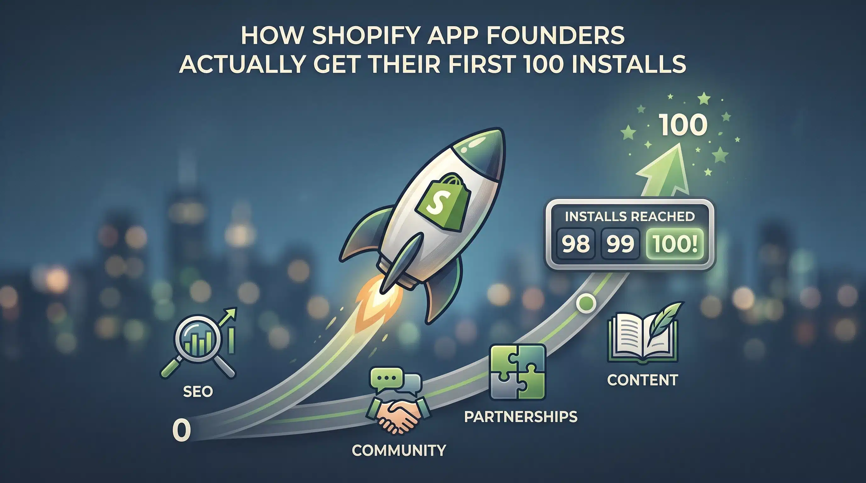 Shopify app first 100 installs