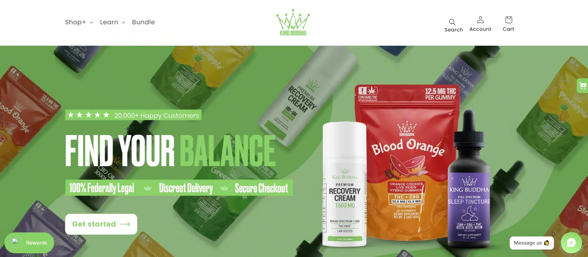 King Buddha hemp-derived CBD and THC products